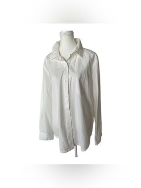 Aerie OFFLINE White Oversized Button Down Shirt Cotton XL